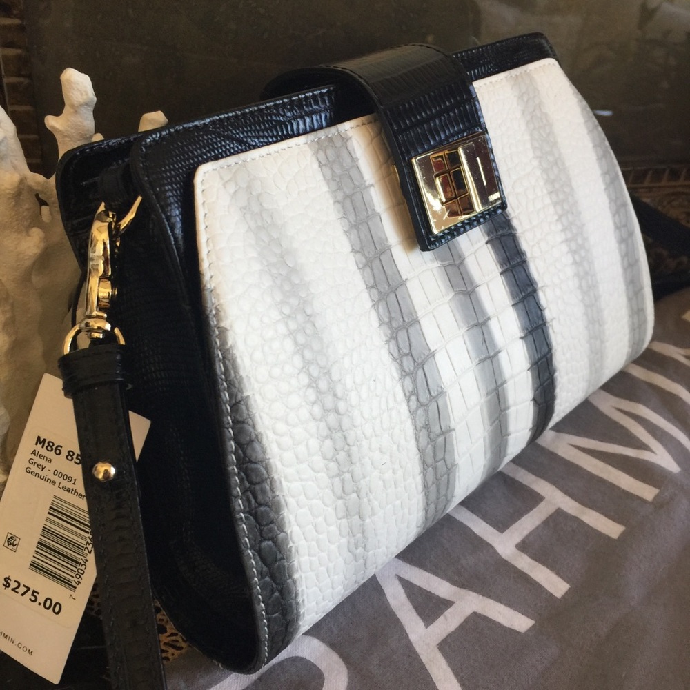 🚫SOLD🚫⚓️🛳GREY NEPTUNE “ALENA” BRAHMIN CROSSBODY - Picture 5 of 8